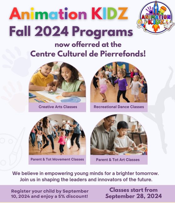 Pierrefonds Arts & Cultural Center - Fall Season Flyer - 1